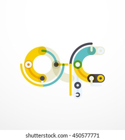 Colorful funny cartoon letter icon. Business logo design