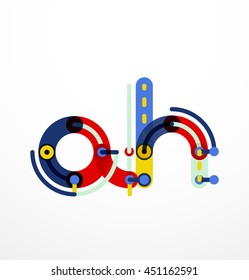 Colorful funny cartoon letter icon. Business logo design