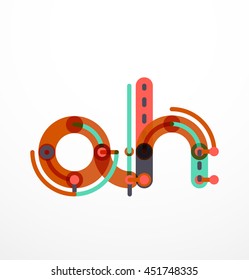 Colorful funny cartoon letter icon. Business logo design