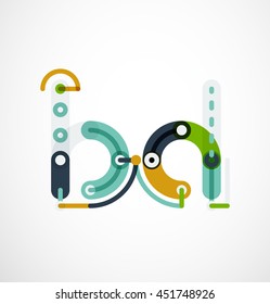Colorful funny cartoon letter icon. Business logo design