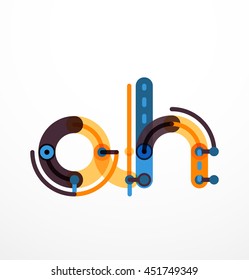 Colorful funny cartoon letter icon. Business logo design