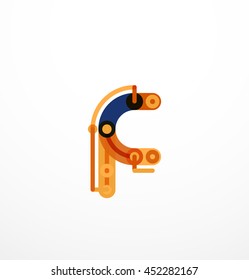 Colorful funny cartoon letter icon. Business logo design