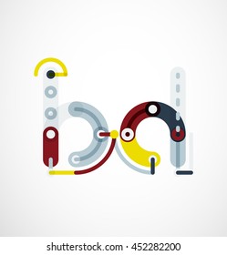 Colorful funny cartoon letter icon. Business logo design