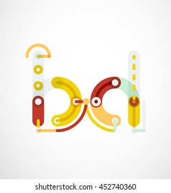 Colorful funny cartoon letter icon. Business logo design