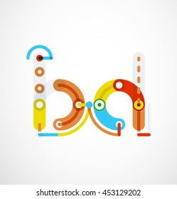 Colorful funny cartoon letter icon. Business logo design