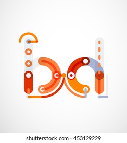 Colorful funny cartoon letter icon. Business logo design