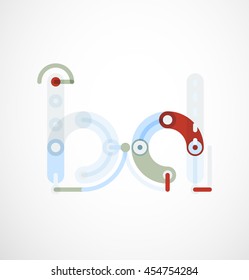 Colorful funny cartoon letter icon. Business logo design