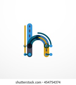 Colorful funny cartoon letter icon. Business logo design