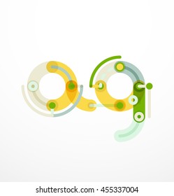 Colorful funny cartoon letter icon. Business logo design