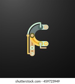 Colorful funny cartoon letter icon. Business logo design