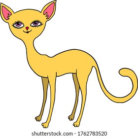 colorful funny cat vector image print