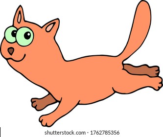 colorful funny cat vector image print