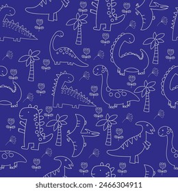 Colorful funny children seamless pattern. Cute wallpaper print.