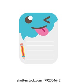 colorful funny and cute note paper kawaii