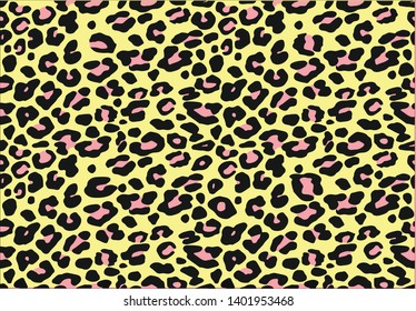 colorful funny leopard design vector