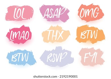 colorful funny lol stickers set of nine