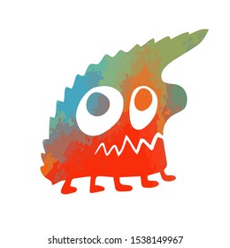 Colorful funny monster. Happy Halloween. Vector illustration