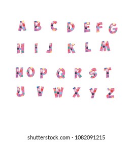 Colorful funny vector font for design