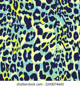 Colorful Furry Animal skin leopard cheetah vector elegant shape vector hand drawn jungle abstract animal skin with 3 colors and monochrome set animal texture suitable for printing on fabric wallpaper
