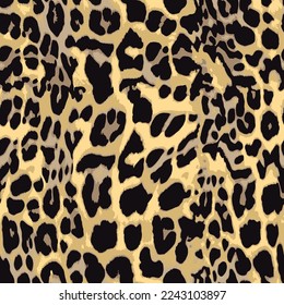 Colorful Furry Animal skin leopard cheetah vector elegant shape vector hand drawn jungle abstract animal skin with 3 colors and monochrome set animal texture suitable for printing on fabric wallpaper