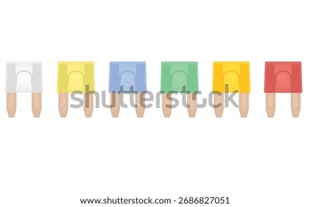 Colorful fuse set. vector illustration	