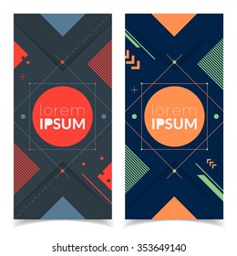 Colorful futuristic banners for web