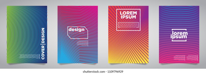 Colorful Futuristic Minimalist Covers Design. EPS10 Vector Illustration.