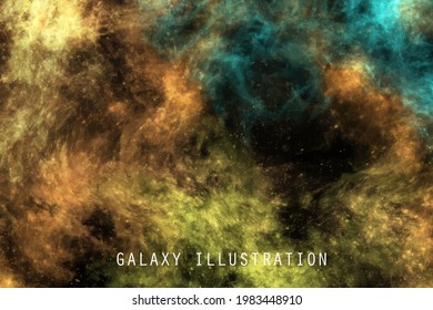 Colorful Galaxy Background. Space design element. Cosmic abstract banner. Vector Illustration for artwork, party flyers, posters, banners