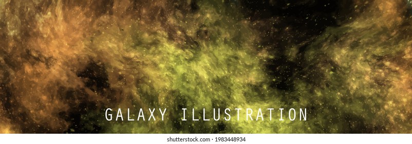 Colorful Galaxy Background. Space design element. Cosmic abstract banner. Vector Illustration for artwork, party flyers, posters, banners