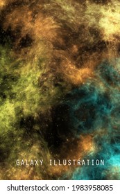 Colorful Galaxy Background. Space design element. Cosmic abstract banner. Vector Illustration for artwork, party flyers, posters, banners