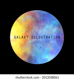Colorful Galaxy Background. Space design element. Cosmic abstract banner. Vector Illustration for artwork, party flyers, posters, banners