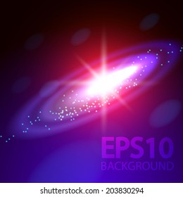 Colorful galaxy background. Vector illustration.