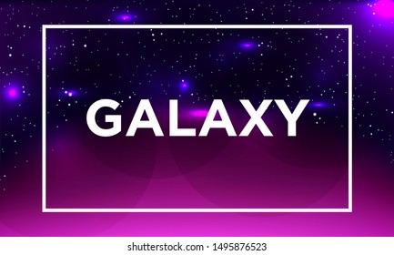 Colorful galaxy space background vector 
