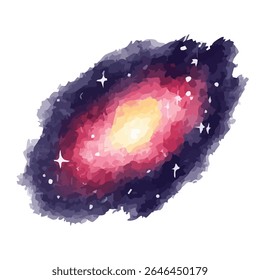 a colorful galaxy with stars and a bright center
