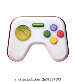 Colorful game controller 3d render fun gaming joystick