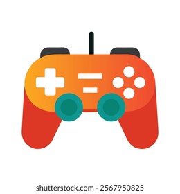 Colorful Game Controller Icon Vector Illustration.