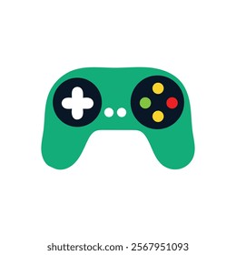 Colorful Game Controller Icon Vector Illustration.