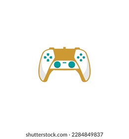 logotipo del controlador de juegos colorido sobre fondo blanco