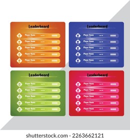 Colorful Game leaderboard with abstract background