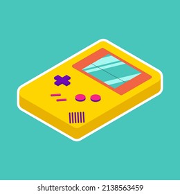 Colorful Gameboy Illustration Outline Stock Vector (Royalty Free ...