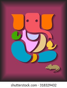 Colorful Ganesha Design (EPS10 Vector)