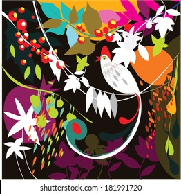 Colorful garden background. Spring and summer texture