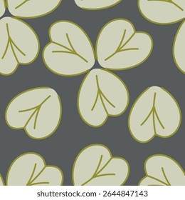 Colorful garden with flowers and leaves, Botanical seamless pattern, Vector background for for textile, fabric, wrapping paper, linens, wallpaper etc