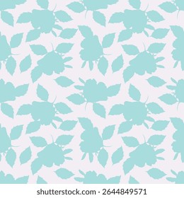 Colorful garden with flowers and leaves, Botanical seamless pattern, Vector background for for textile, fabric, wrapping paper, linens, wallpaper etc