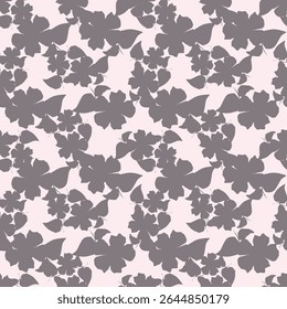 Colorful garden with flowers and leaves, Botanical seamless pattern, Vector background for for textile, fabric, wrapping paper, linens, wallpaper etc