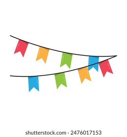 Colorful Garlands Icon Vector Design.