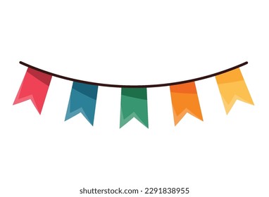 colorful garlands party banner vector illustration