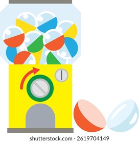 Colorful Gashapon Machine Full of Surprise Capsules