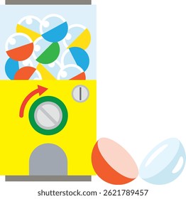 Colorful Gashapon Machine Full of Surprise Capsules