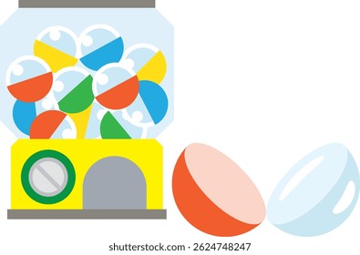 Colorful Gashapon Machine Full of Surprise Capsules